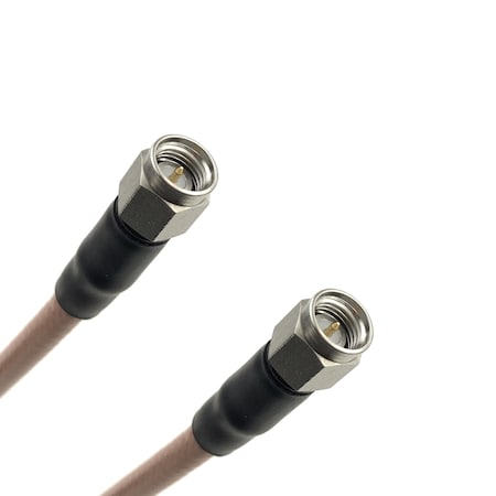 Remington Industries RG-400 Coaxial Cable Assembly w/SMA (Male) to SMA (Male) Connectors, 50 Ohm Impedance, 1 ft Length R-CX-1000-12